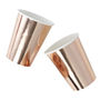 Rose Gold Foiled Party Paper Cups Eight Pack, thumbnail 2 of 3