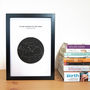 'Star Scan' Personalised Scale Baby Scan Print Circle, thumbnail 1 of 2