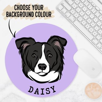Border Collie Mouse Mat, 2 of 5