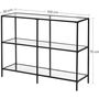 Console Table Coffee Table Tempered Glass Shelves, thumbnail 10 of 10