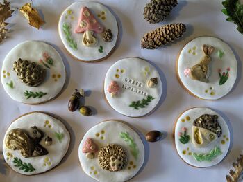Personalised Hand Iced Woodland Creatures Biscuit Box, 4 of 12