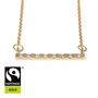 18ct Fairtrade Gold Bar Necklace With Diamonds, thumbnail 1 of 5