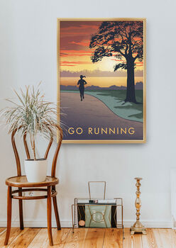 Go Running Travel Poster Art Print, 5 of 8