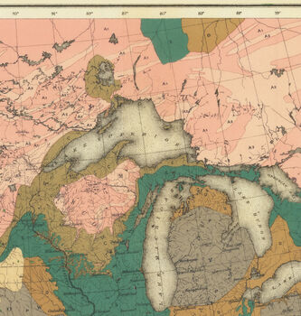 Personalised 1886 Rare Geology Map Of USA And Canada, 5 of 5