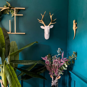 White And Gold Wall Stag Head, 3 of 3