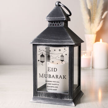 Personalised Eid And Ramadan Black Lantern, 4 of 4