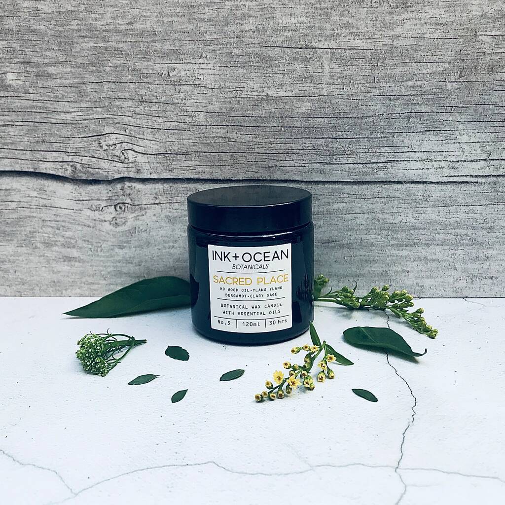 'Sacred Place' Aromatherapy Botanical Plant Wax Candle By Ink & Ocean