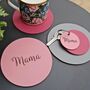 Round Personalised Leather Coaster, thumbnail 4 of 12