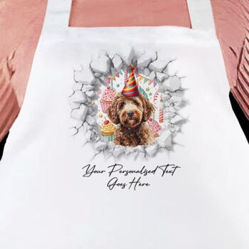 Personalised Labradoodle Birthday Break Through Dog, 3 of 8