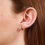 Sterling Silver Enamel Turquoise Ear Hoops, thumbnail 4 of 4
