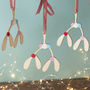 A Wooden Mistletoe Tree Decoration For Christmas, thumbnail 6 of 12