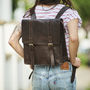 Handmade Leather Backpack, thumbnail 2 of 10