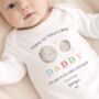Personalised My 1st Father’s Day Babygrow Moon Design, thumbnail 2 of 4