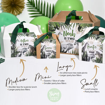 Personalised Mono Jungle Safari Birthday Party Gift Box, 6 of 7