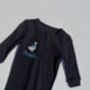 Goose Personalised Baby Zip Sleepsuit – Embroidered Baby Grow With Name – Bunny , Teddy Bear Or Goose, thumbnail 2 of 12