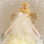 Large Light Up Gold Angel Christmas Tree Topper, thumbnail 2 of 6