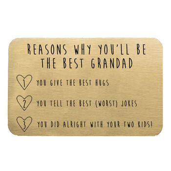 Grandad To Be Personalised Reasons Why Wallet Card, 4 of 9