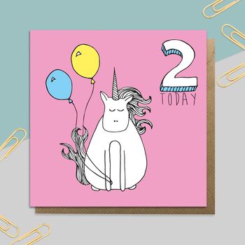 Unicorn Age Card: Ages One To 10, 3 of 10