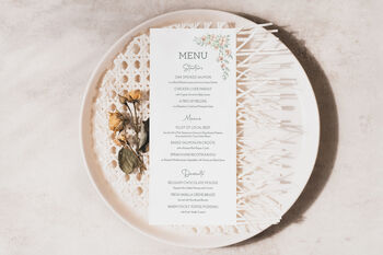 Wedding Menu Whimsical, 5 of 6