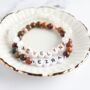 Couples Boyfriend Personalised Gemstone Beaded Bracelet Set, thumbnail 4 of 10