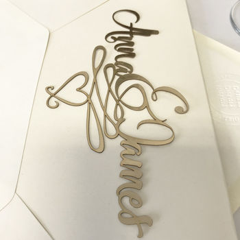 Personalised Entwined Names Wedding/Engagement Card, 11 of 12