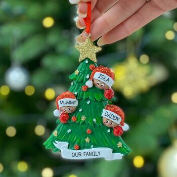 Personalised Christmas Tree Family Decoration, 2 of 7