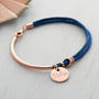 Personalised Silk And Rose Gold Plated Charm Bangle, thumbnail 4 of 8
