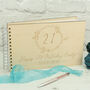 Personalised Wooden Engraved Birthday Party Guest Book, thumbnail 1 of 4