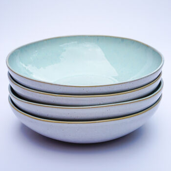Handmade Ceramic Neptune Glaze Pasta Bowl, 5 of 7