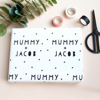 Personalised Daddy + Child, Father's Day Wrapping Paper, 4 of 5