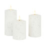 Three Moon And Star Tru Glow® LED Pillar Candles, thumbnail 2 of 2