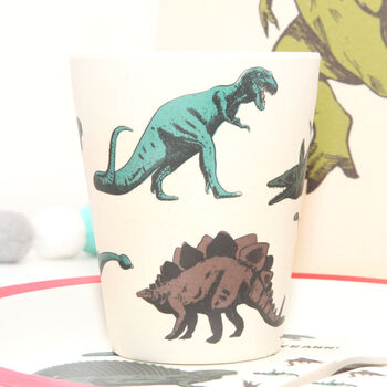 Dinosaur Dinner Set With Personalised Bag, 3 of 4