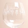 Personalised Engraved Wildflower Balloon Gin Glass, thumbnail 5 of 5
