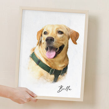 Personalised Watercolour Pet Portrait, 4 of 8