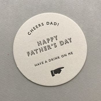 Father's Day Beer Mat Card, 2 of 3