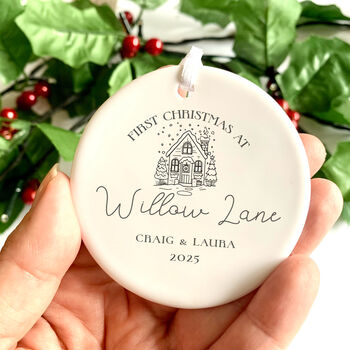 New Home Personalised Christmas Tree Bauble, 3 of 4