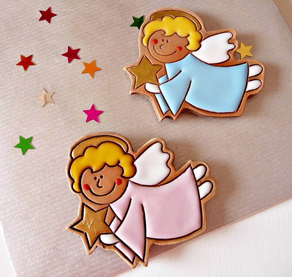 handmade ceramic angels fridge by natural gift store