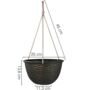 Pack Of Two Weave Pattern Hanging Planters, thumbnail 4 of 8