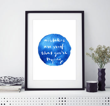 Personalised Watercolour Quote Print, 8 of 12