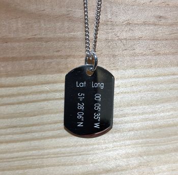 Personalised Coordinate Men's Necklace, 2 of 5