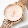 Personalised Rose Gold Plated Bee Watch, thumbnail 7 of 10