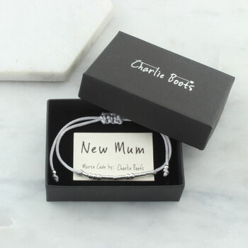 'New Mum' Morse Code Bracelet, 4 of 5