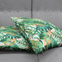 Tropical Leaves Cushion Cover Green And Orange, thumbnail 4 of 7