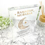 Personalised Ramadan Mubarak Crescent Giant Crystal Block 19.5cm X 14cm, thumbnail 5 of 6