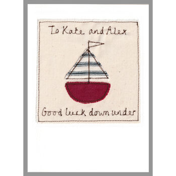 Personalised Sailing Boat Leaving Card, 2 of 12