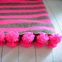 Pure Wool Fuschia Throw With Pompom, thumbnail 5 of 5