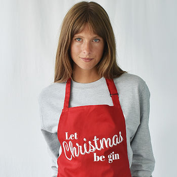 'Let Christmas Be Gin' Christmas Apron, 3 of 11