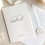 Luxury 'Letter To My Husband On My Wedding Day' Card, Elegant Calligraphy Design, thumbnail 1 of 7