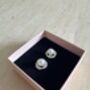 Gold Plated Pearl Stud Earrings, thumbnail 2 of 5