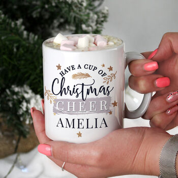 Personalised Cup Of Christmas Cheer Ceramic Mug, 2 of 4